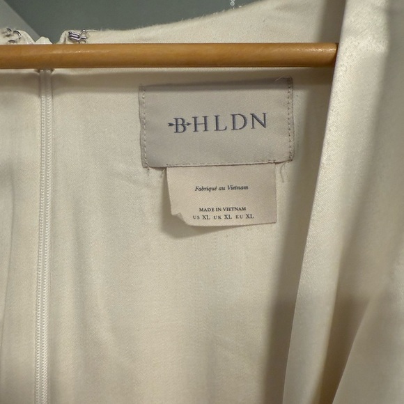 BHLDN Cream Long Sleeve Knot Dress - Picture 5 of 8